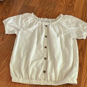 Old navy plain white blouse button up